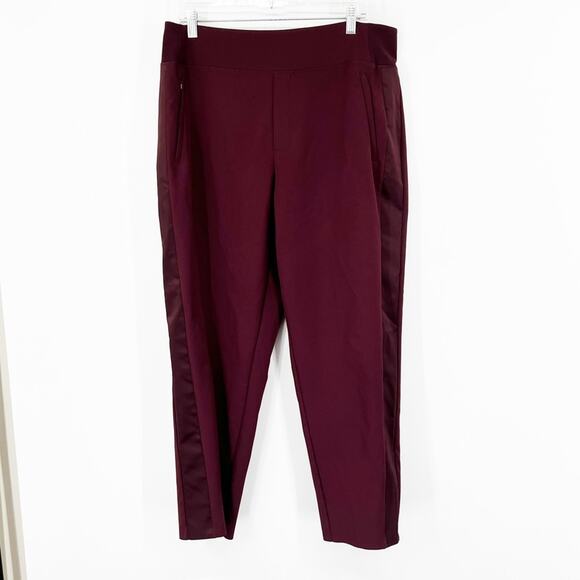 Athleta High Rise Slim Straight Pants in Wine - Picture 1 of 10
